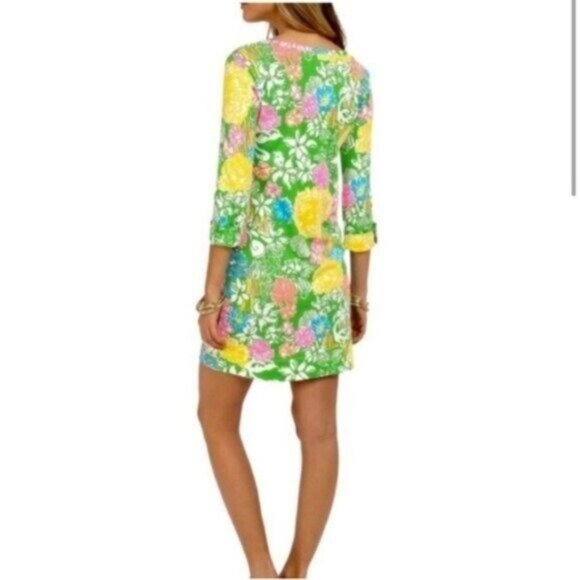 Lilly Pulitzer Palmetto Mini Dress Green Yellow - Picture 7 of 7
